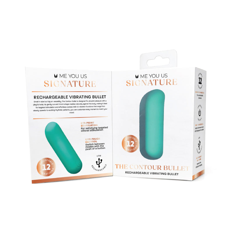 Load image into Gallery viewer, Me You Us Signature The Contour Bullet Vibrator Teal
