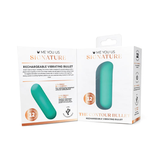 Me You Us Signature The Contour Bullet Vibrator Teal