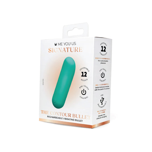 Me You Us Signature The Contour Bullet Vibrator Teal