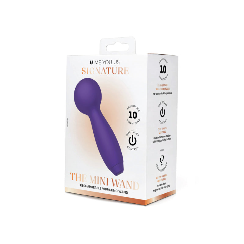 Load image into Gallery viewer, Me You Us Signature The Mini Wand Vibrator Purple
