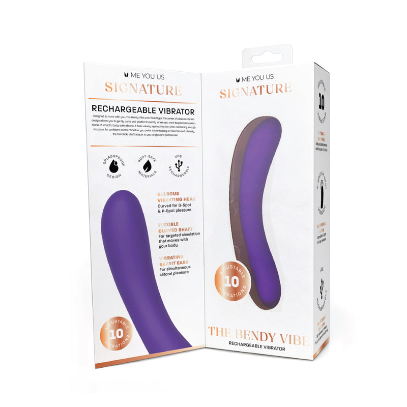 Load image into Gallery viewer, Me You Us Signature The Bendy Vibrator Purple
