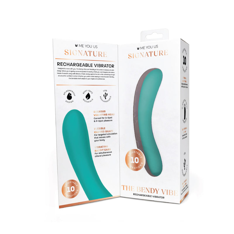 Load image into Gallery viewer, Me You Us Signature The Bendy Vibrator Teal
