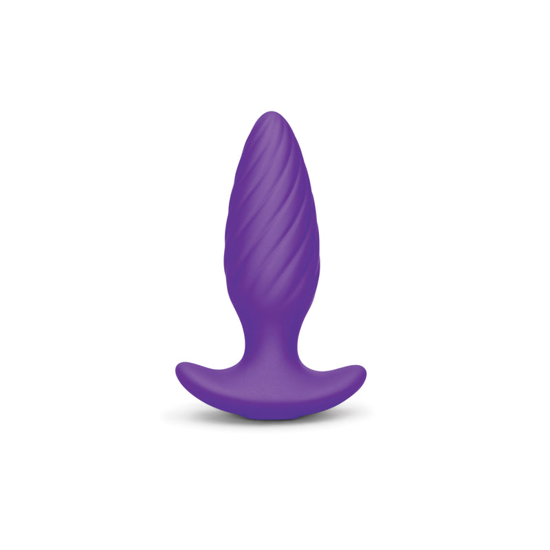 Load image into Gallery viewer, Me You Us Signature The Swirl Vibrating Butt Plug Purple
