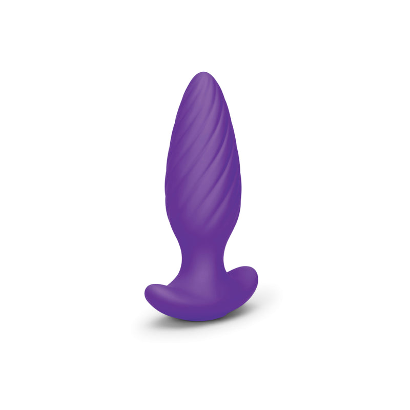 Load image into Gallery viewer, Me You Us Signature The Swirl Vibrating Butt Plug Purple
