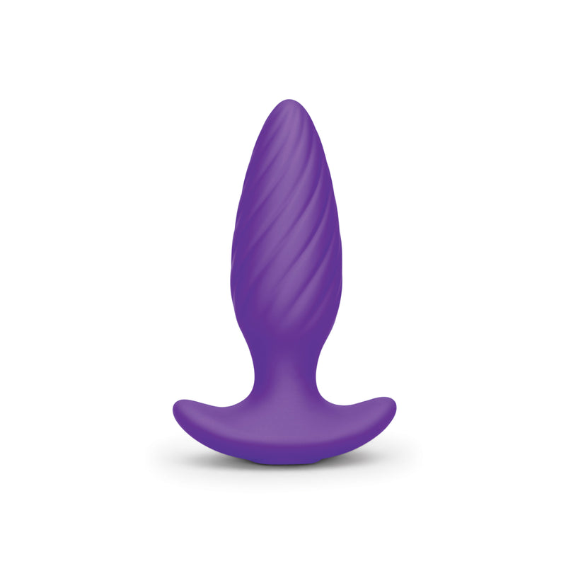 Load image into Gallery viewer, Me You Us Signature The Swirl Vibrating Butt Plug Purple
