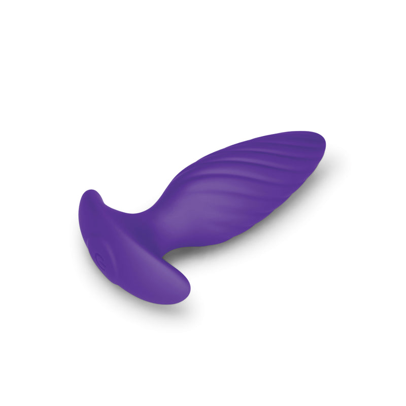 Load image into Gallery viewer, Me You Us Signature The Swirl Vibrating Butt Plug Purple
