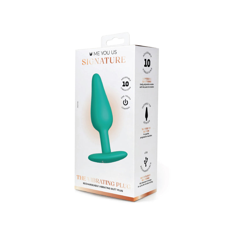 Load image into Gallery viewer, Me You Us Signature The Vibrating Butt Plug Teal
