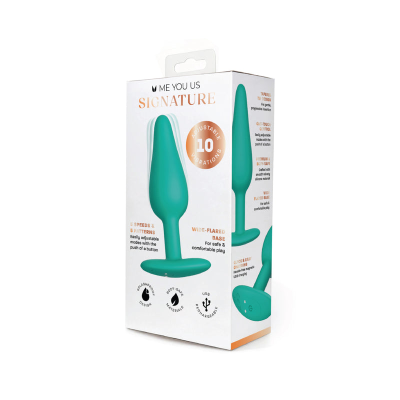Load image into Gallery viewer, Me You Us Signature The Vibrating Butt Plug Teal

