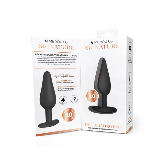Me You Us Signature The Vibrating Butt Plug Black