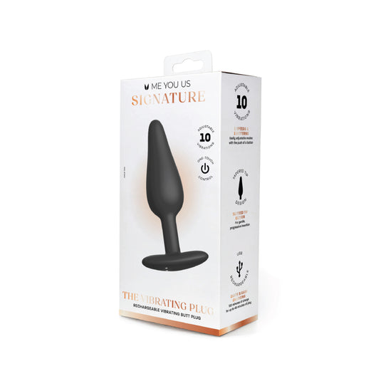 Me You Us Signature The Vibrating Butt Plug Black