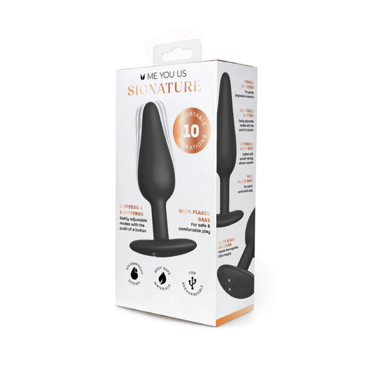Me You Us Signature The Vibrating Butt Plug Black