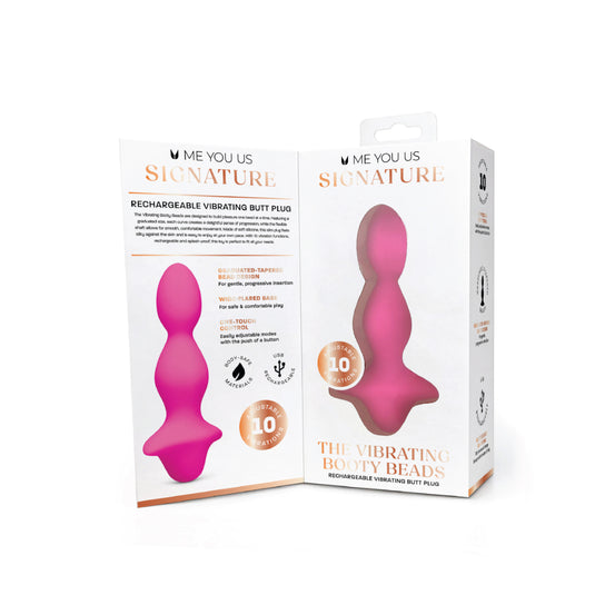 Me You Us Signature The Vibrating Booty Beads Pink