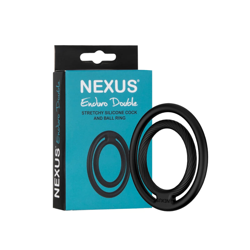 Load image into Gallery viewer, Nexus Double Enduro Silicone Cock &amp; Ball Ring Black
