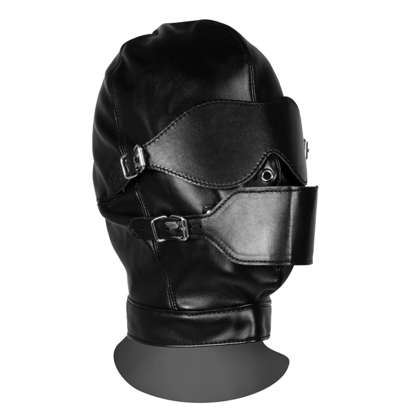 Load image into Gallery viewer, Ouch Xtreme Blindfolded Mask With Breathable Ball Gag Black
