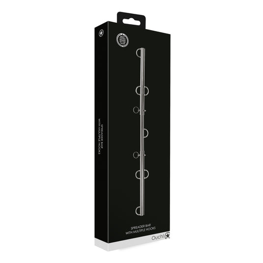 Ouch Spreader Bar With Multiple Hooks Silver