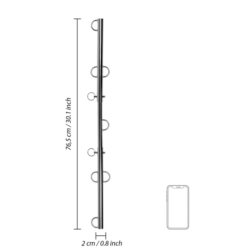 Load image into Gallery viewer, Ouch Spreader Bar With Multiple Hooks Silver
