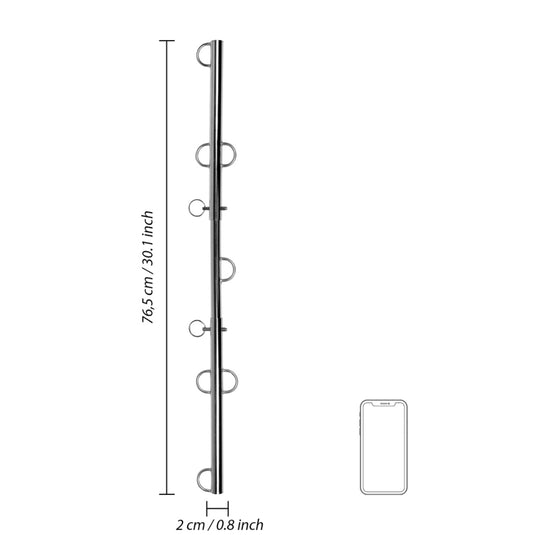 Ouch Spreader Bar With Multiple Hooks Silver