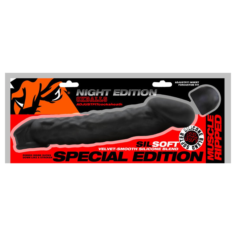 Load image into Gallery viewer, Oxballs Muscle Ripped Inner Ribbed Cock Sheath Special Edition Night
