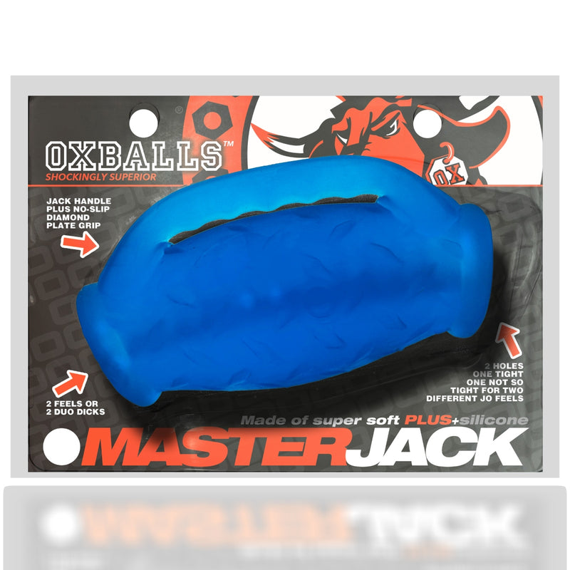 Load image into Gallery viewer, Oxballs Master Jack Double Penetration JO Masturbator Blue Ice
