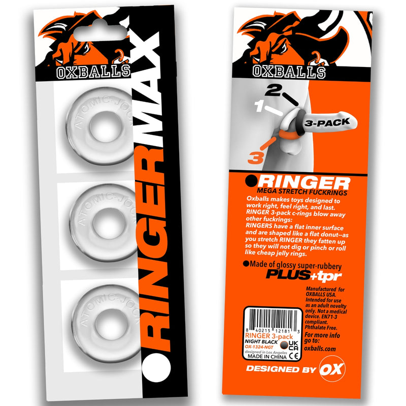 Load image into Gallery viewer, Oxballs Ringer Max Cock Ring 3 Pack Clear
