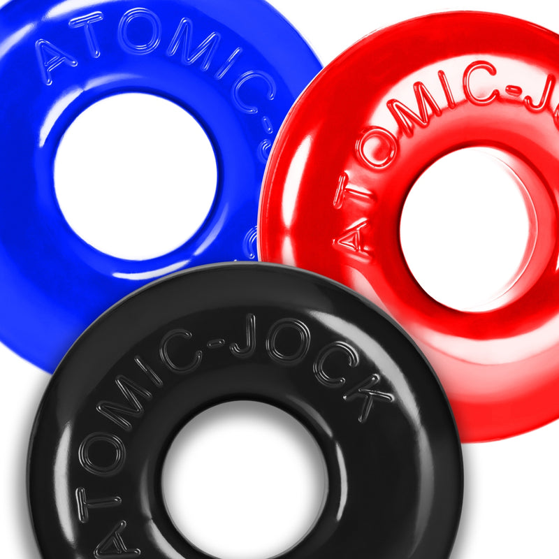 Load image into Gallery viewer, Oxballs Ringer Max Cock Ring 3 Pack Multi Black Blue Red
