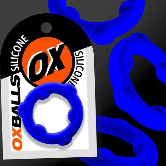 Oxballs Spinner Silicone Cock Ring Glacier Blue