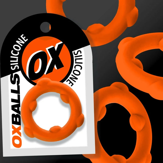 Oxballs Spinner Silicone Cock Ring Orange