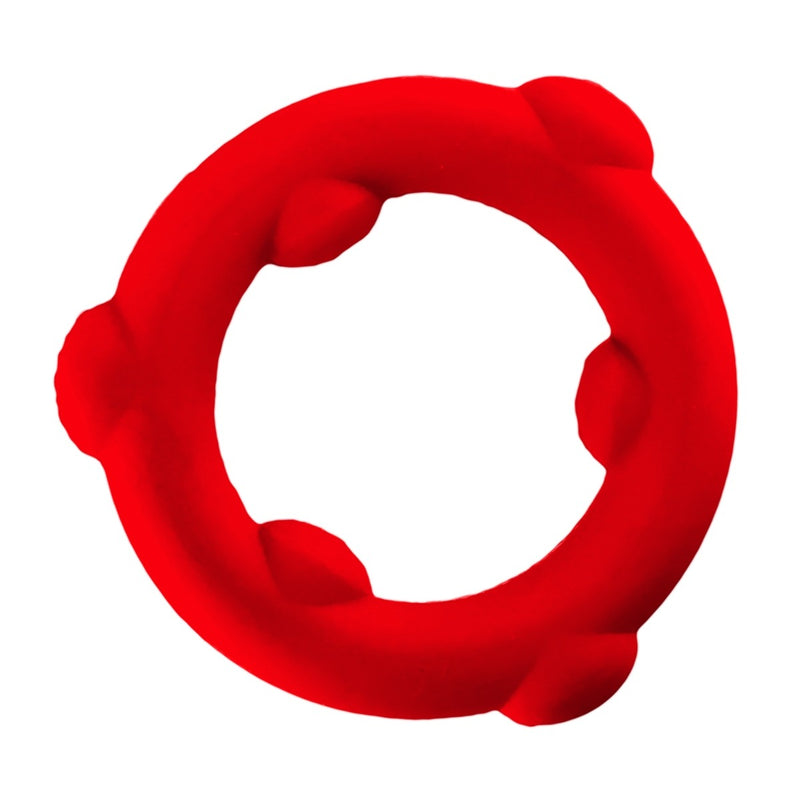 Load image into Gallery viewer, Oxballs Spinner Silicone Cock Ring Red
