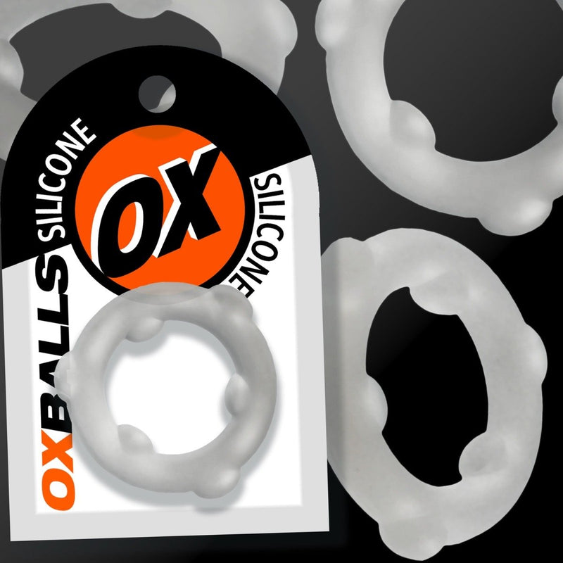 Load image into Gallery viewer, Oxballs Spinner Silicone Cock Ring Vapor Clear
