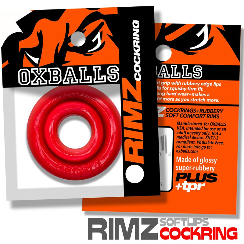 Load image into Gallery viewer, Oxballs Rimz Cock Ring Red
