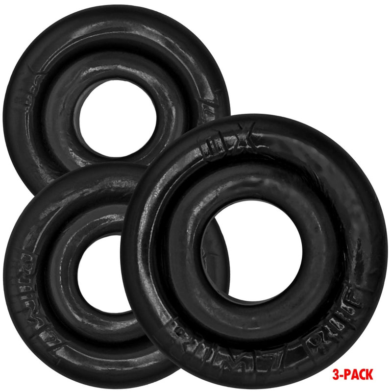 Load image into Gallery viewer, Oxballs Rimringz Cock Ring 3 Pack Black
