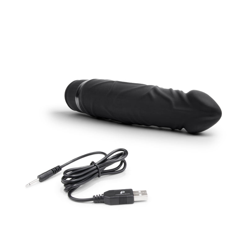 Load image into Gallery viewer, Powercocks Realistic Vibrator Black 6.5 Inch
