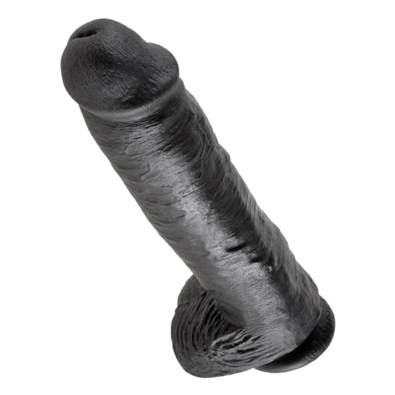 Load image into Gallery viewer, King Cock Dildo With Balls Black 11 Inch
