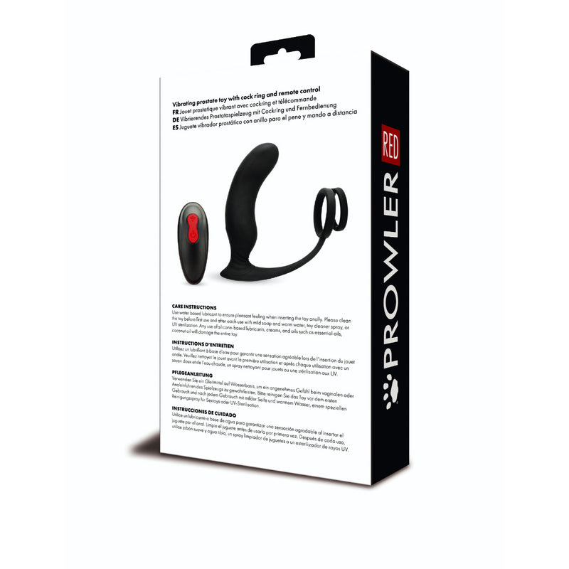 Load image into Gallery viewer, Prowler RED Prostate Plus Remote Control Vibrating Prostate Massager &amp; Cock Ring Black
