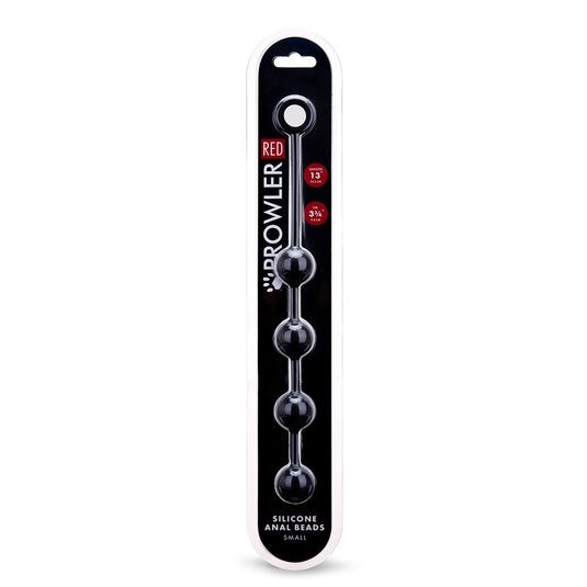 Prowler RED Silicone Anal Beads Black Small