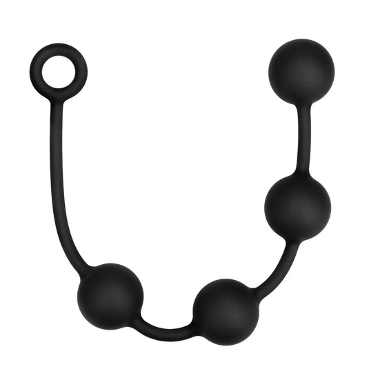 Prowler RED Silicone Anal Beads Black Medium