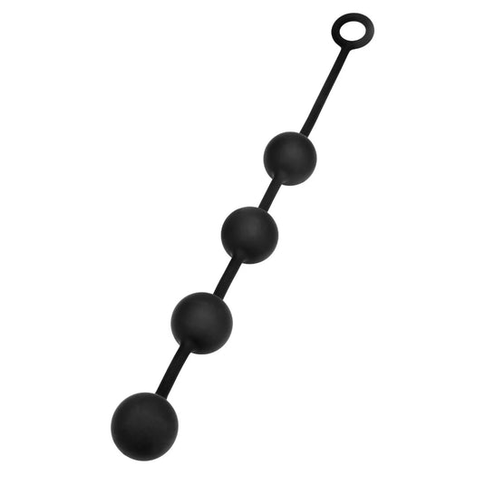 Prowler RED Silicone Anal Beads Black Medium