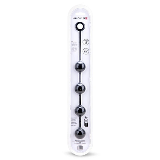 Prowler RED Silicone Anal Beads Black Medium
