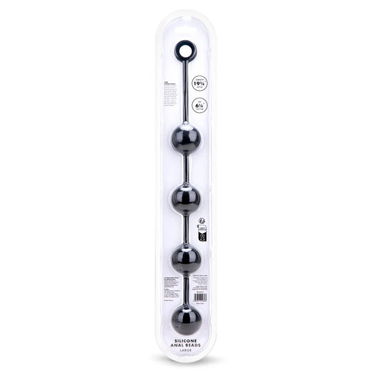 Prowler RED Silicone Anal Beads Black Large