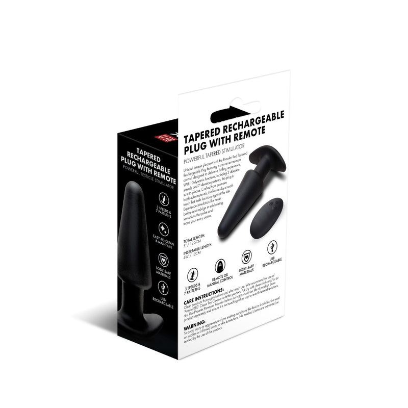 Load image into Gallery viewer, Prowler RED Tapered Rechargeable Butt Plug With Remote Black
