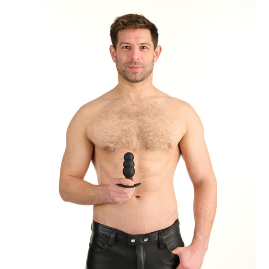 Prowler RED Bubble Rechargeable Butt Plug With Remote Black