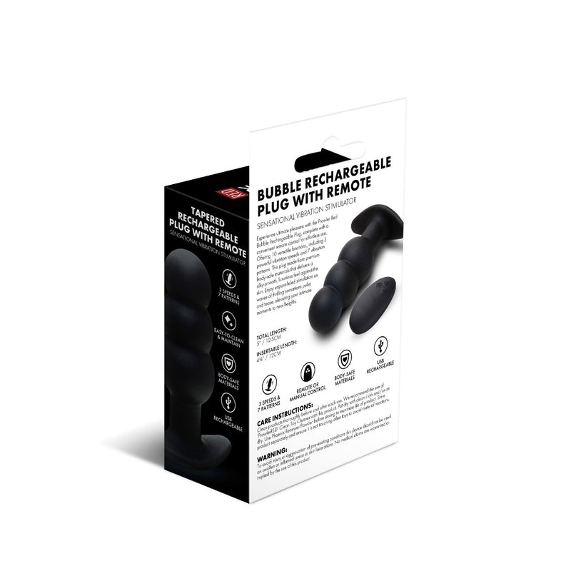 Load image into Gallery viewer, Prowler RED Bubble Rechargeable Butt Plug With Remote Black
