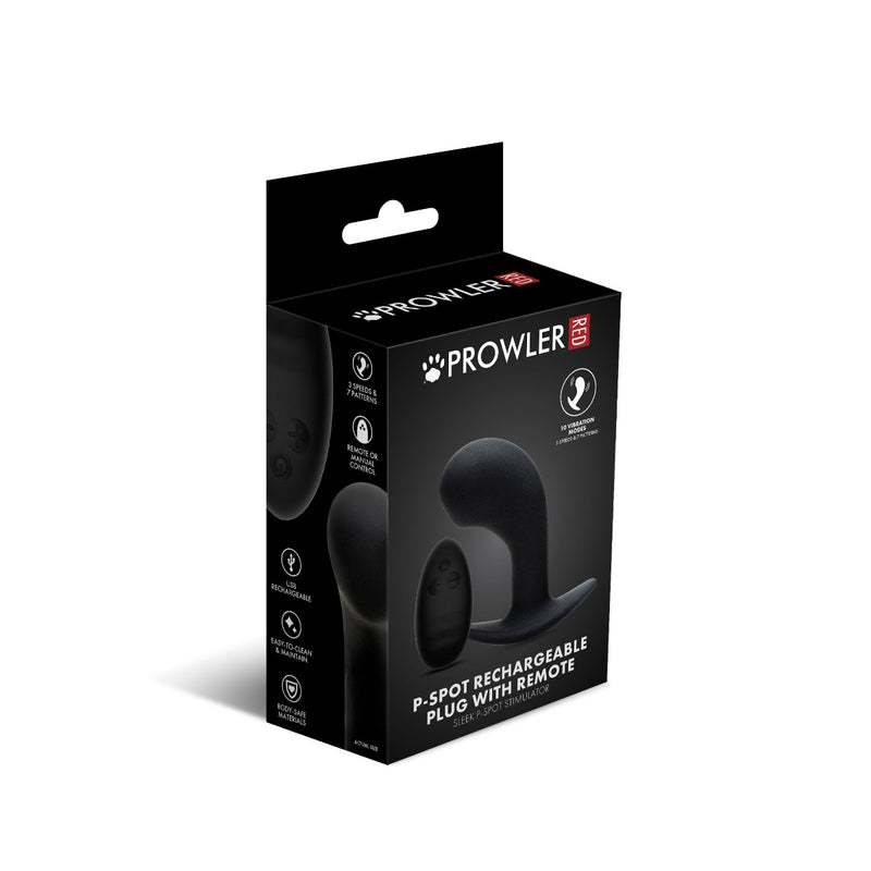 Load image into Gallery viewer, Prowler RED P-Spot Rechargeable Butt Plug With Remote Black
