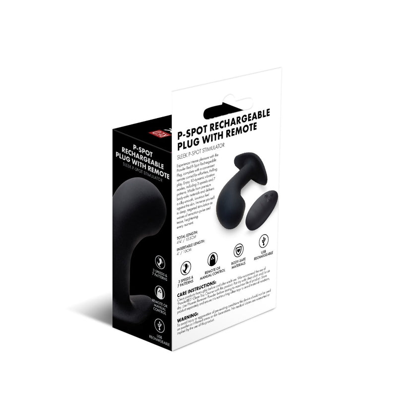 Load image into Gallery viewer, Prowler RED P-Spot Rechargeable Butt Plug With Remote Black
