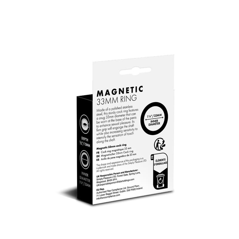 Load image into Gallery viewer, Prowler RED Magnetic Cock Ring 33mm Silver
