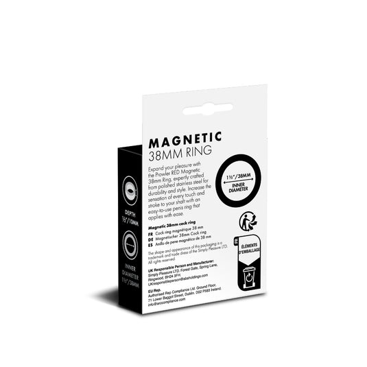 Prowler RED Magnetic Cock Ring 38mm Silver