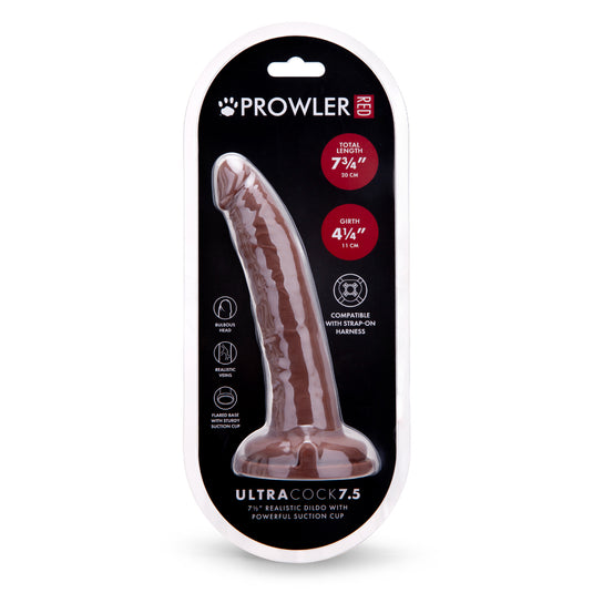 Prowler RED Ultra Cock Dildo Brown 7.5 Inch