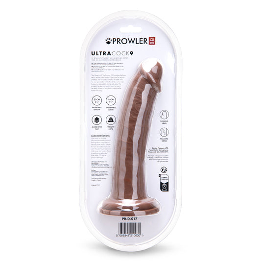 Prowler RED Ultra Cock Dildo Brown 9 Inch
