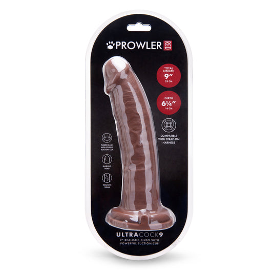 Prowler RED Ultra Cock Dildo Brown 9 Inch