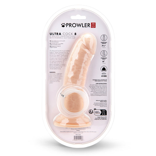 Prowler RED Ultra Cock Realistic Squirting Dildo Pink 8 Inch